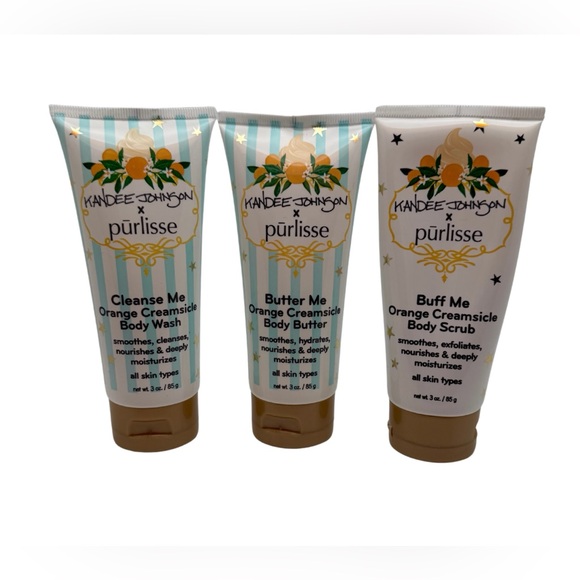 Kandee Johnson X Purlisse Orange Creamsicle 3-Piece Body Wash Scrub & Butter NWT - Picture 15 of 15